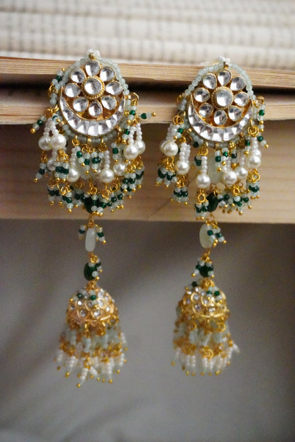 Noori Bloom Kundan and Pearls Earrings