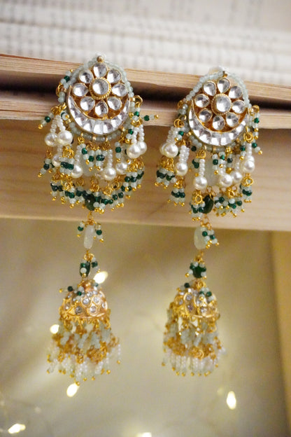 Noori Bloom Kundan and Pearls Earrings