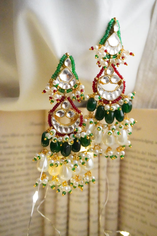 Kumud Pearls and Kundan Earrings