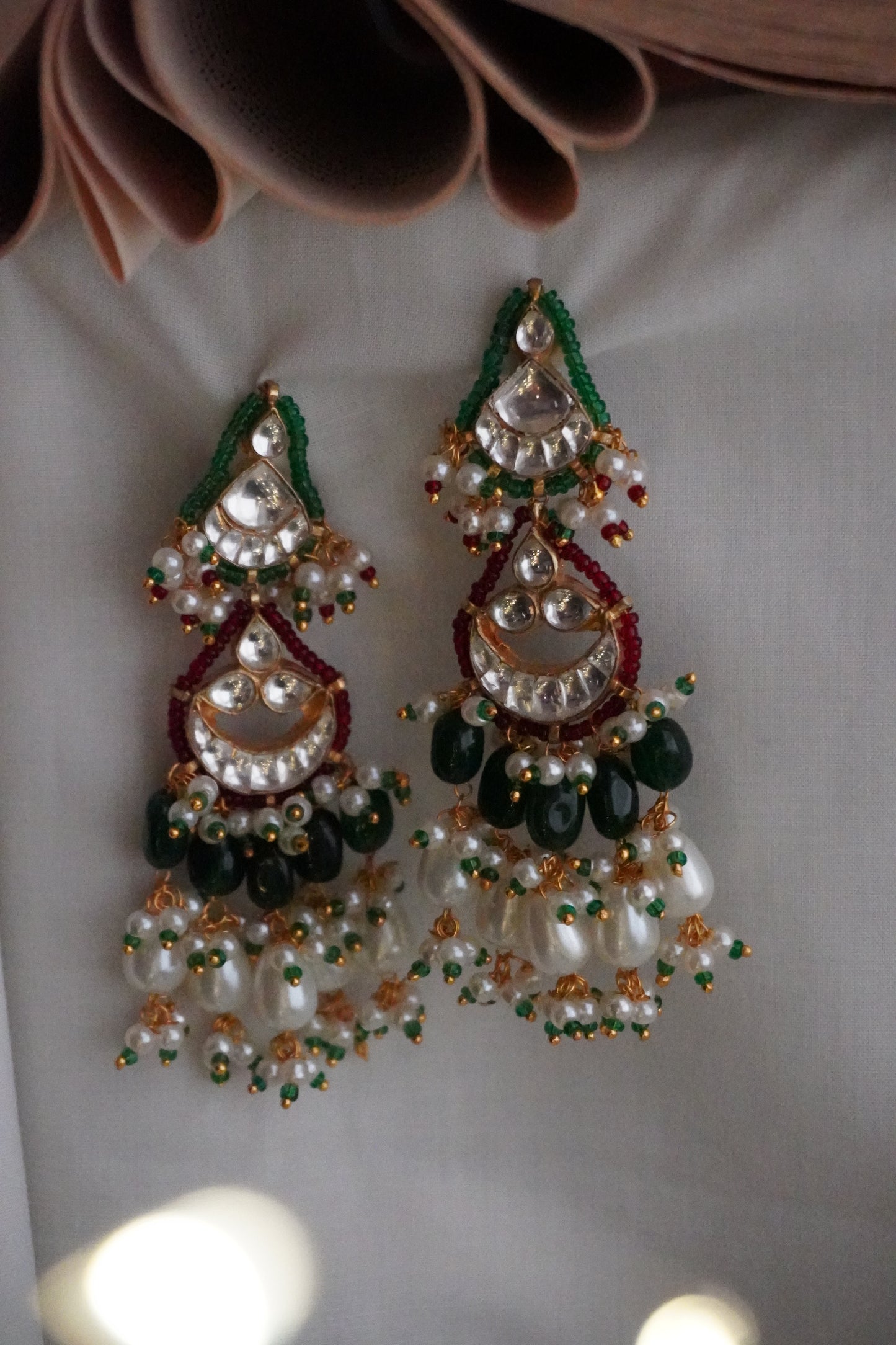 Kumud Pearls and Kundan Earrings