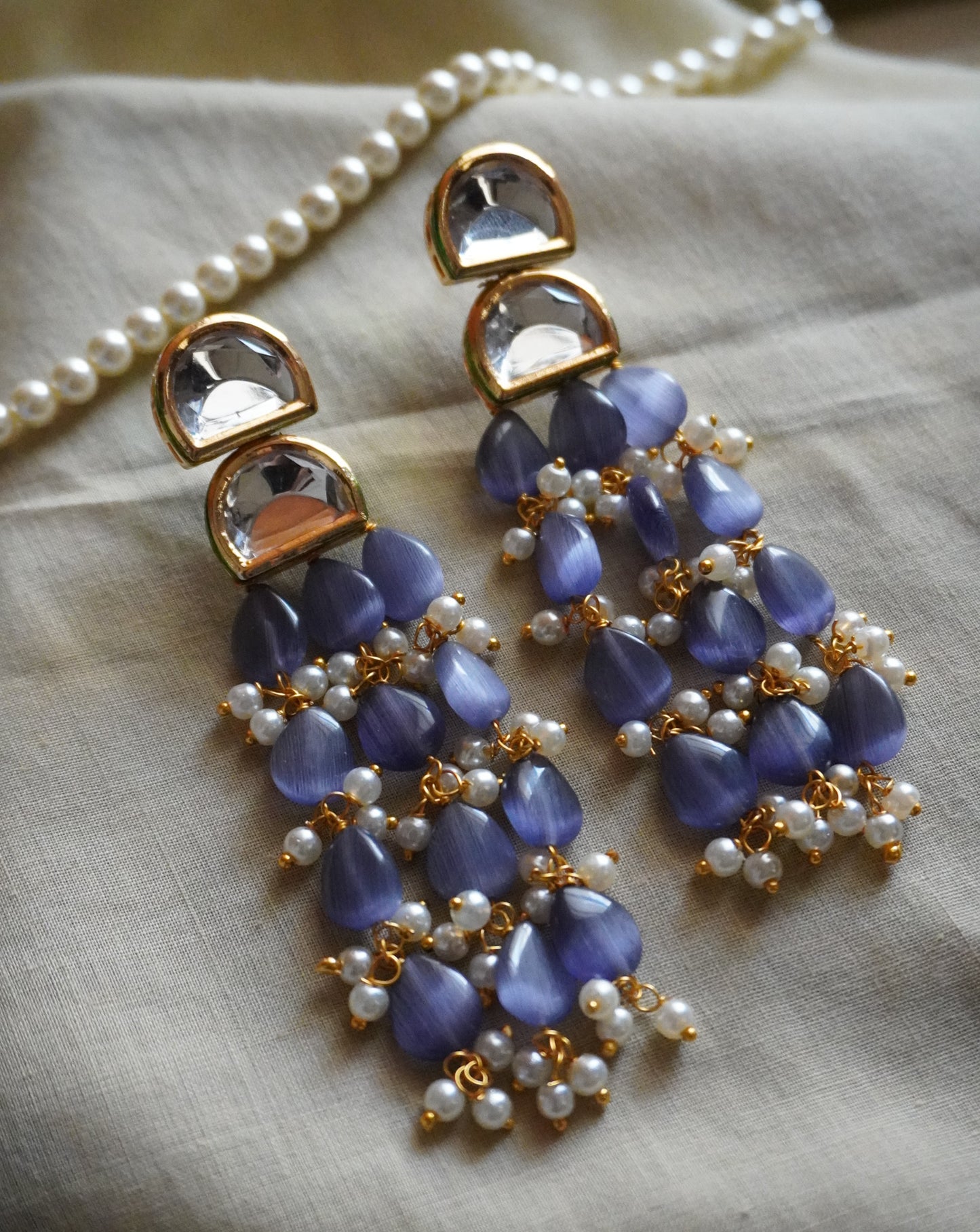Kohina Kundan and Pearls Earrings
