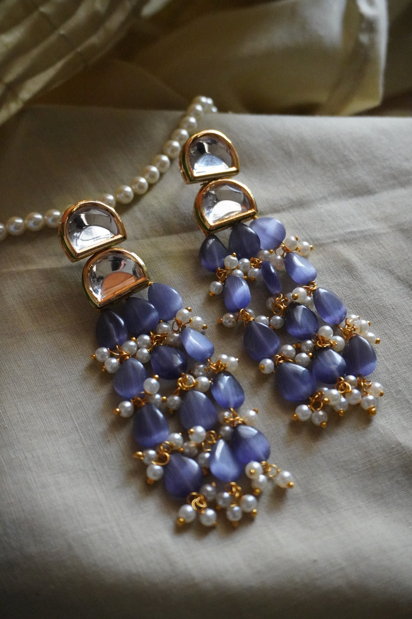 Kohina Kundan and Pearls Earrings