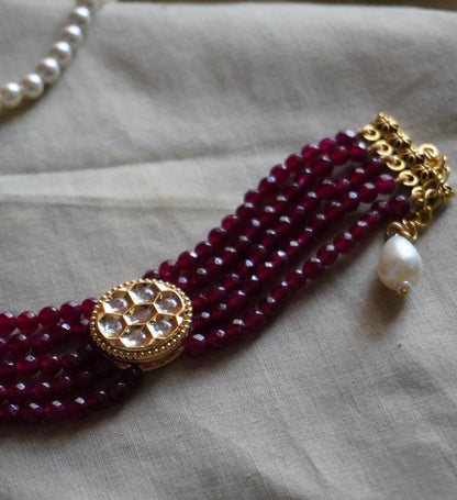 Zarinya Stones and Kundan Necklace