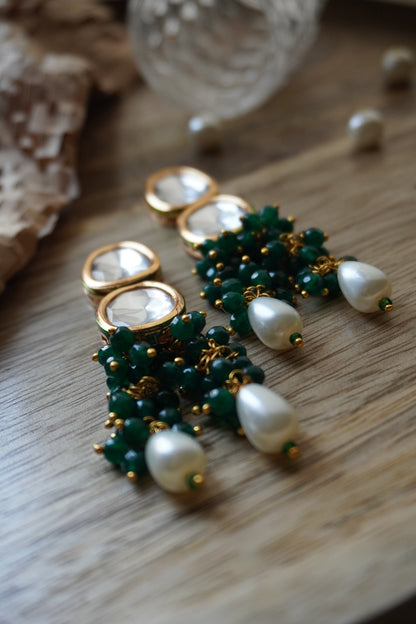 Sitara Stones and Kundan Earrings