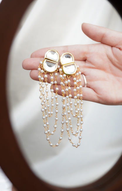 MeherPearls and Kundan Earrings