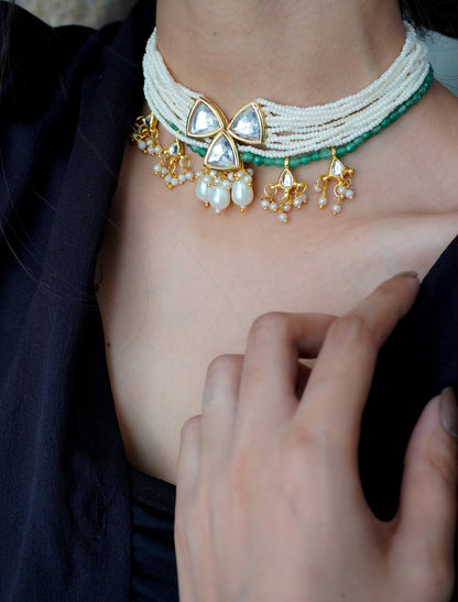 Ruhani Kundan and Pearls Necklace