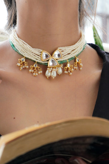 Ruhani Kundan and Pearls Necklace