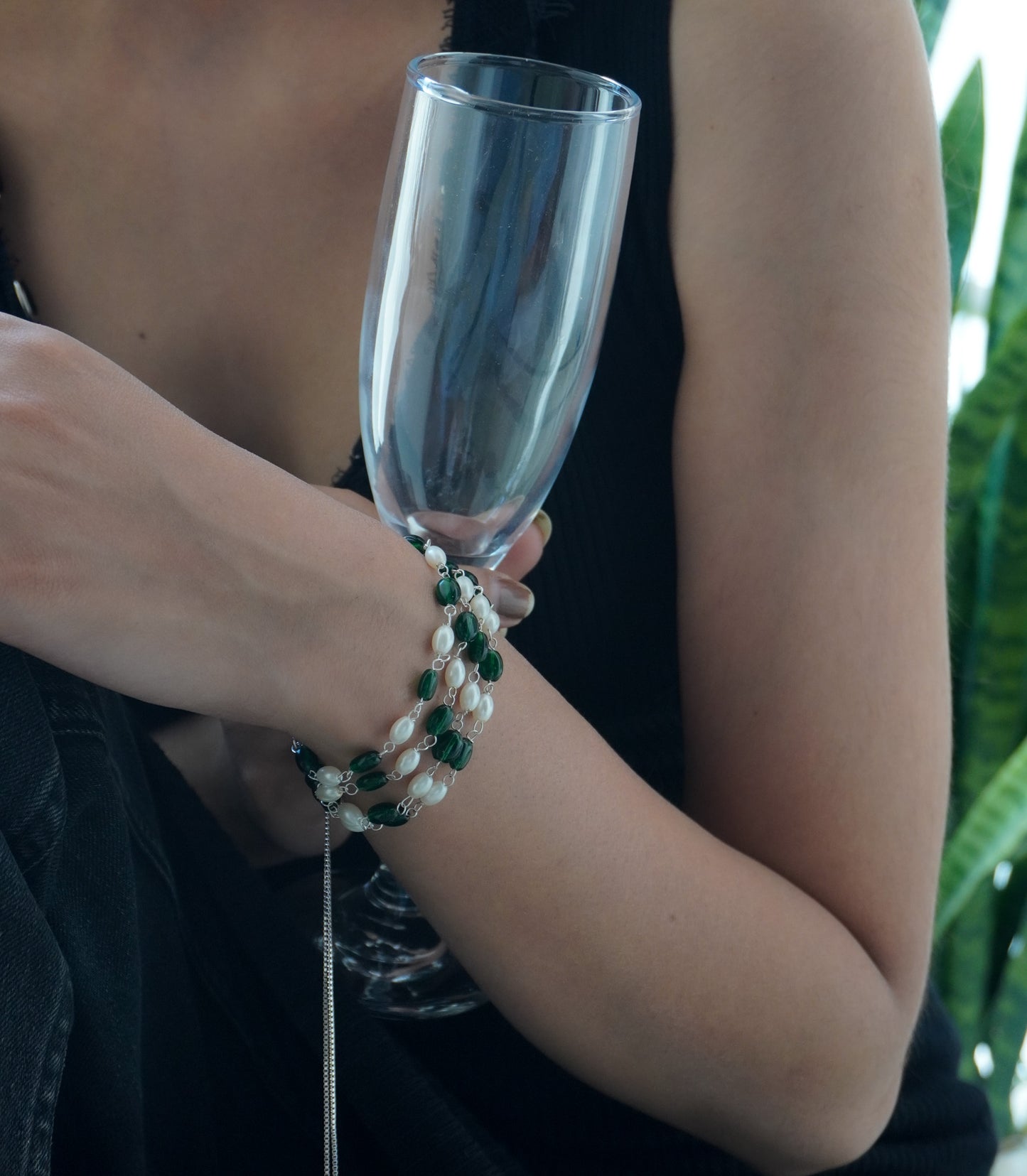 Nayra Stone And Pearls Bracelet