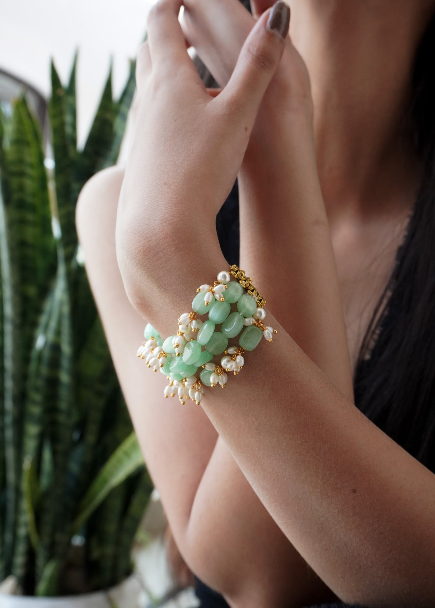 Elvara Stones and Pearls Bracelet