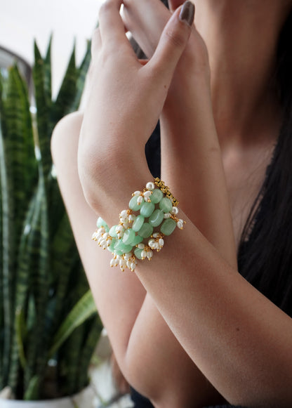 Elvara Stones and Pearls Bracelet