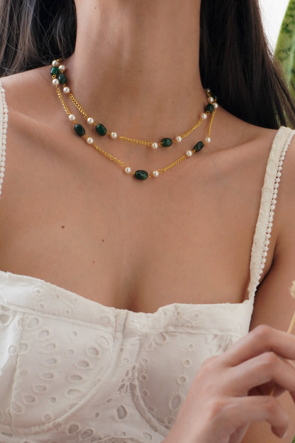 Ziyaara Pearls and Stone Necklace