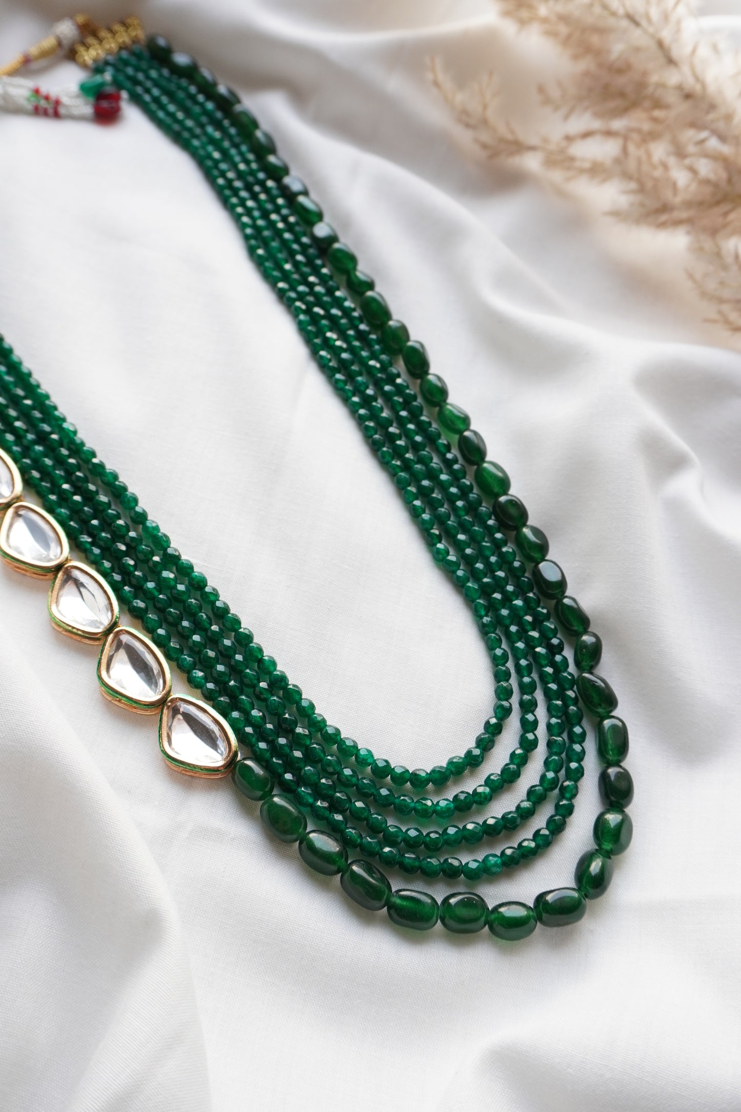 Riwaayat Layered Kundan and Stones Necklace