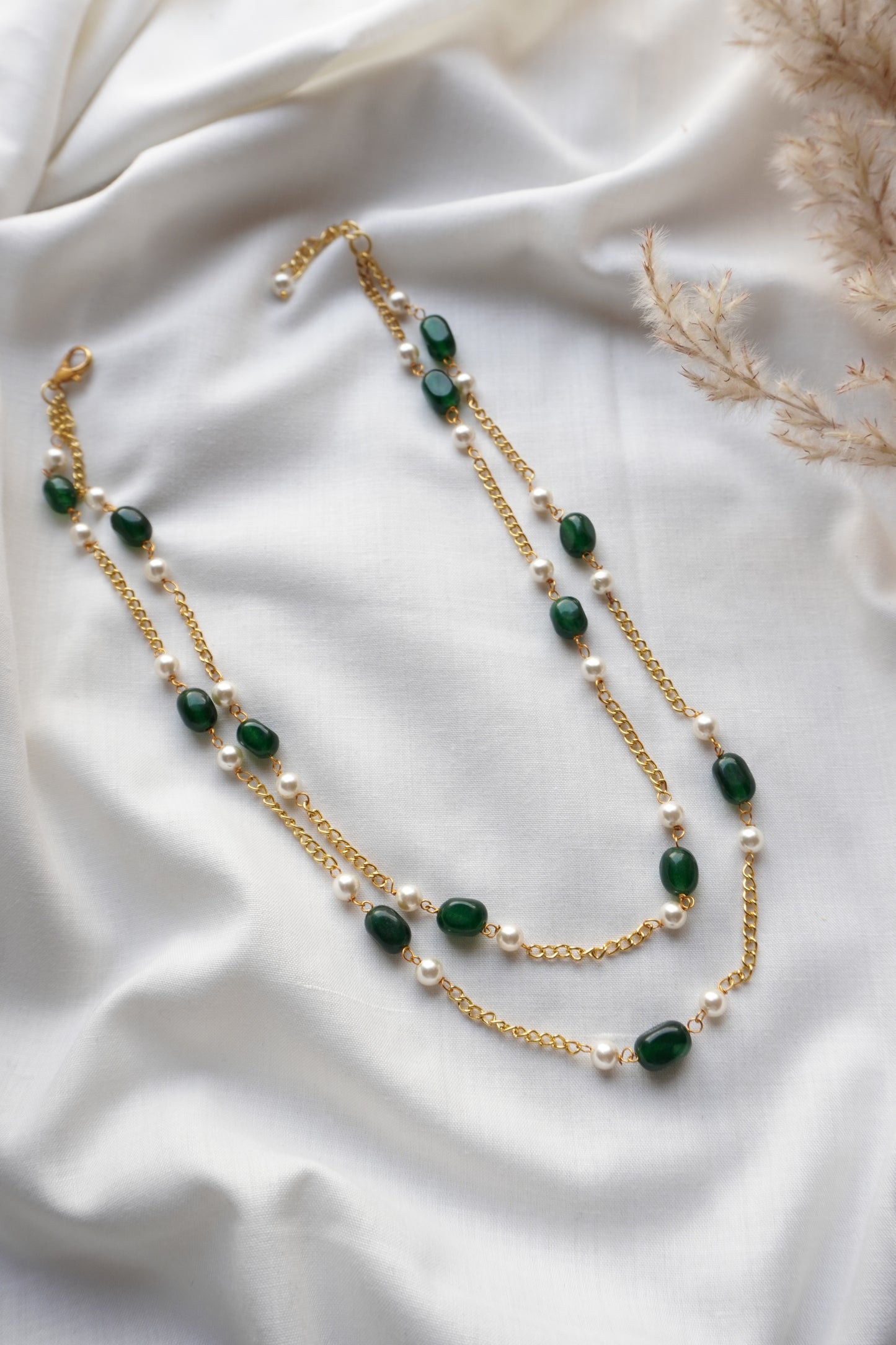 Ziyaara Pearls and Stone Necklace