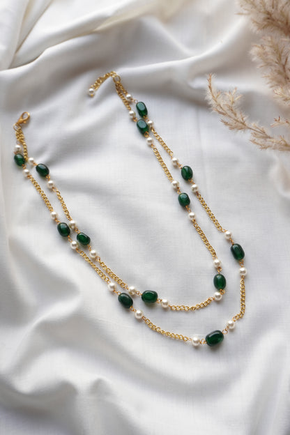 Ziyaara Pearls and Stone Necklace