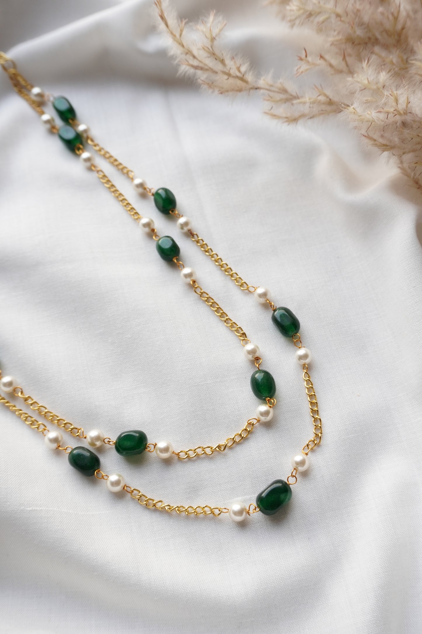 Ziyaara Pearls and Stone Necklace