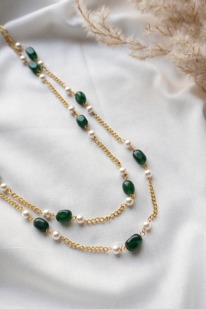 Ziyaara Pearls and Stone Necklace