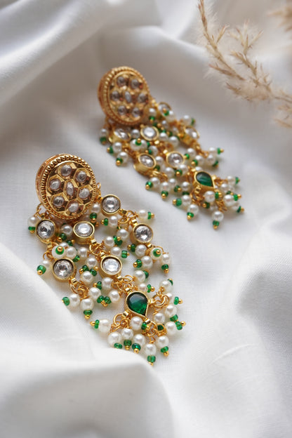 Amara Kundan and Pearls Earrings