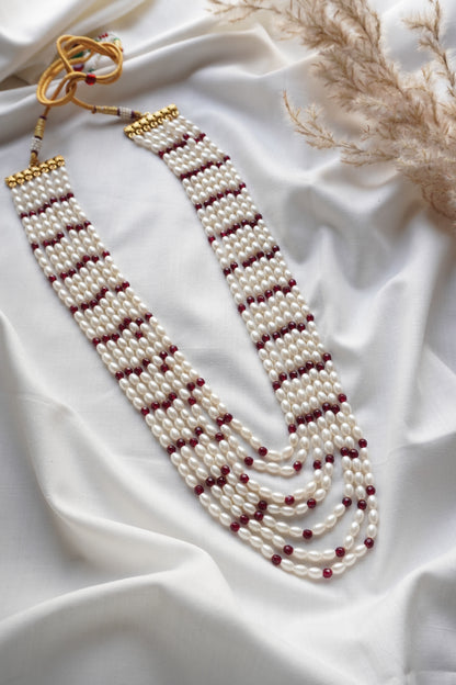 Zeyraan Pearls and Stones Necklace