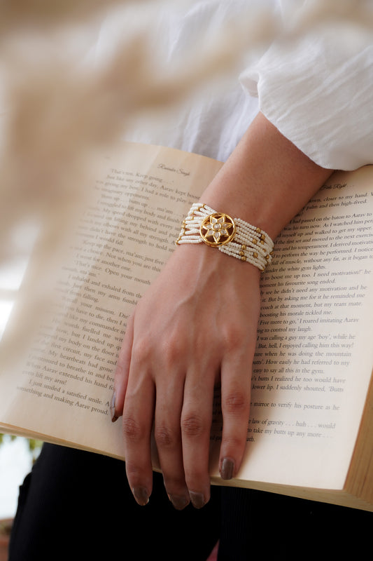 Ivana Pearls and Kundan Bracelet