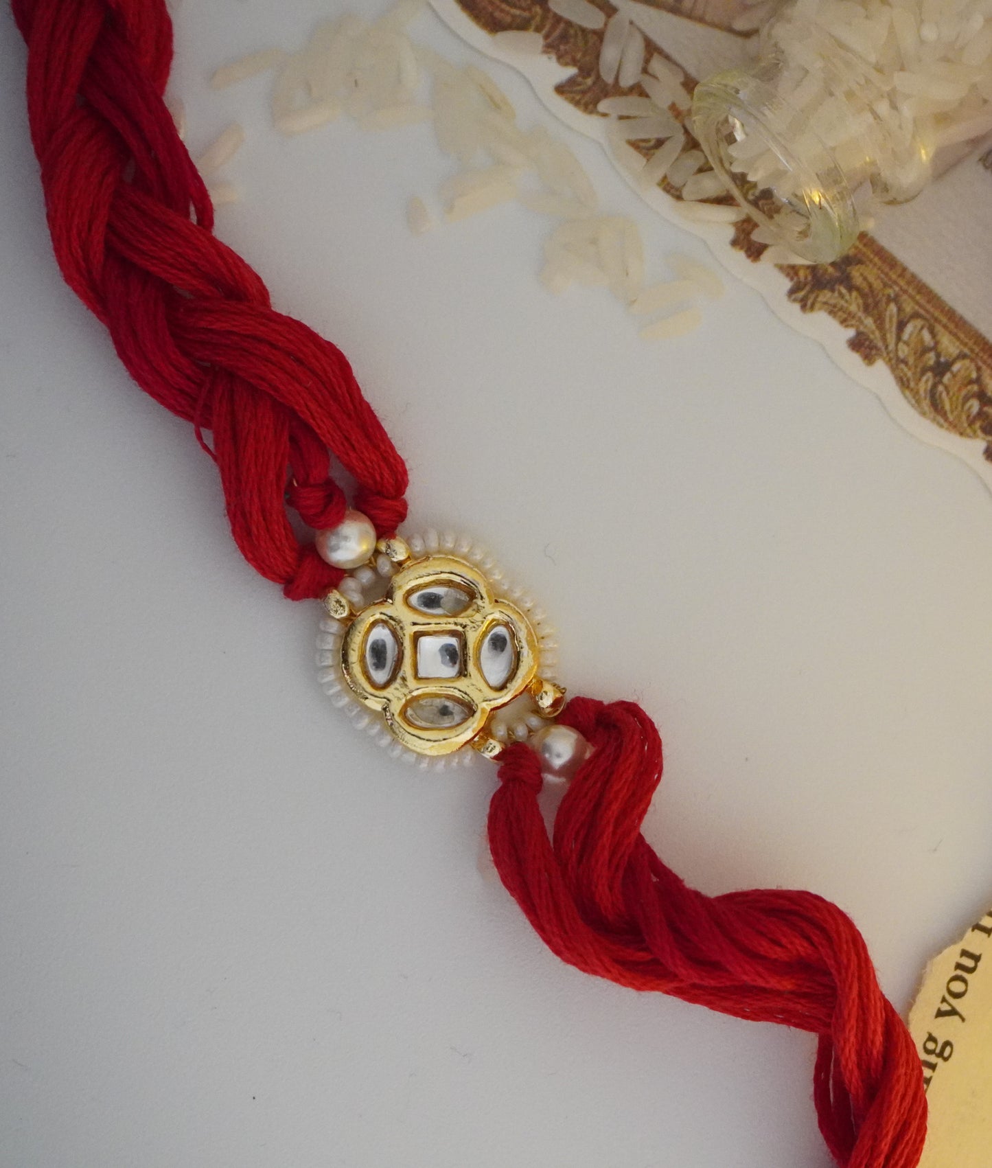 Sibling Spark Kundan Rakhi