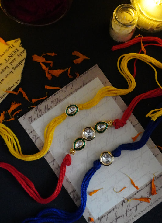 Sneh Kundan Rakhi Set
