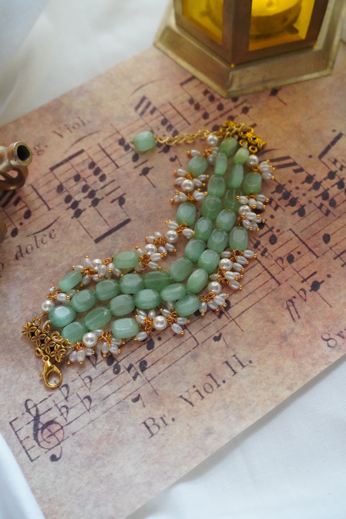 Elvara Stones and Pearls Bracelet