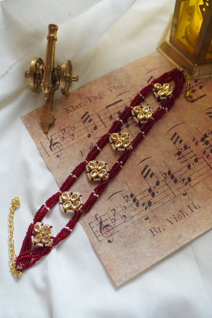 Saisha Red Kundan Necklace