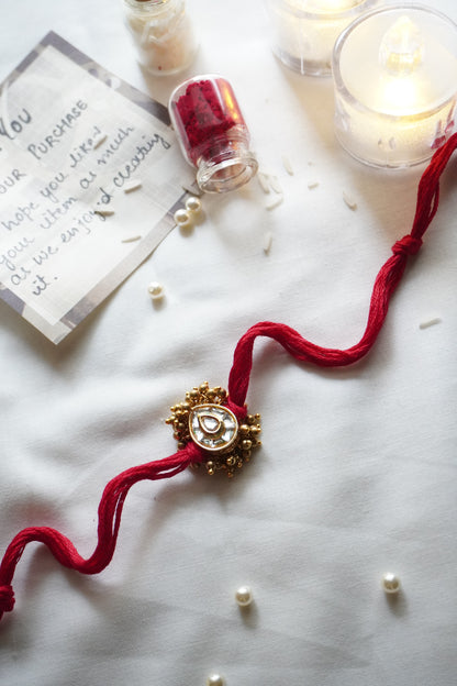 Shriya Red Kundan Rakhi