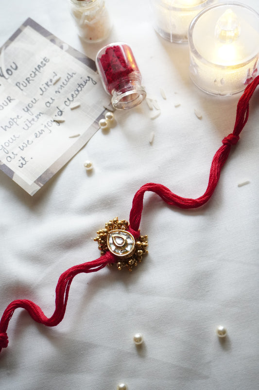 Shriya Red Kundan Rakhi