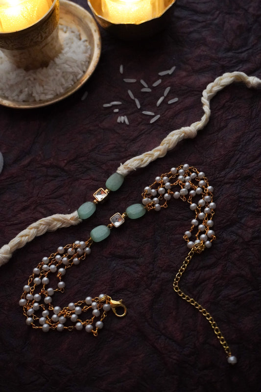 Siya Pearls and kundan Lumba Set