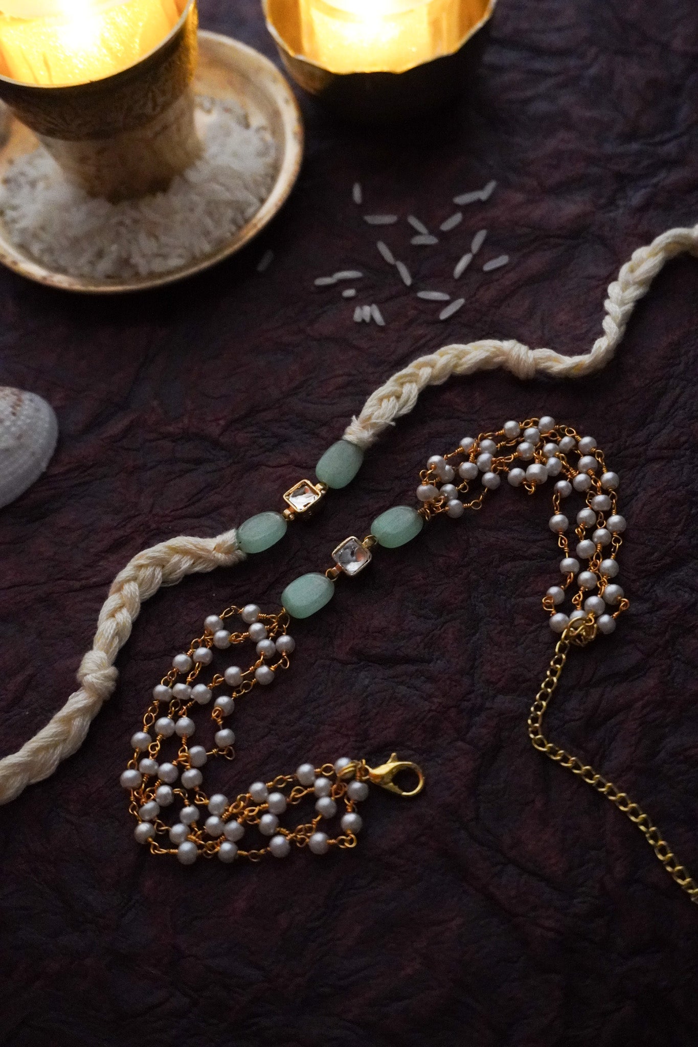 Siya Pearls and kundan Lumba Set