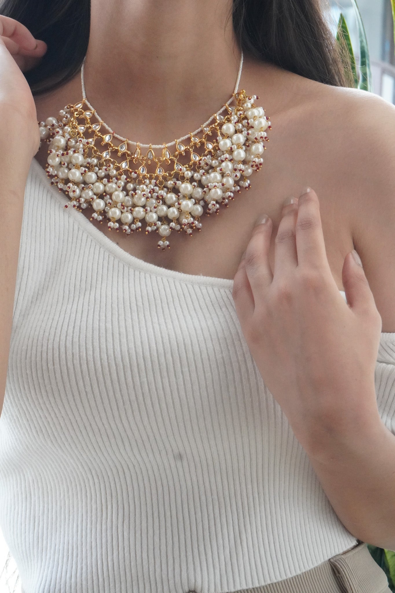 Suhasi Kundan and Pearls Necklace