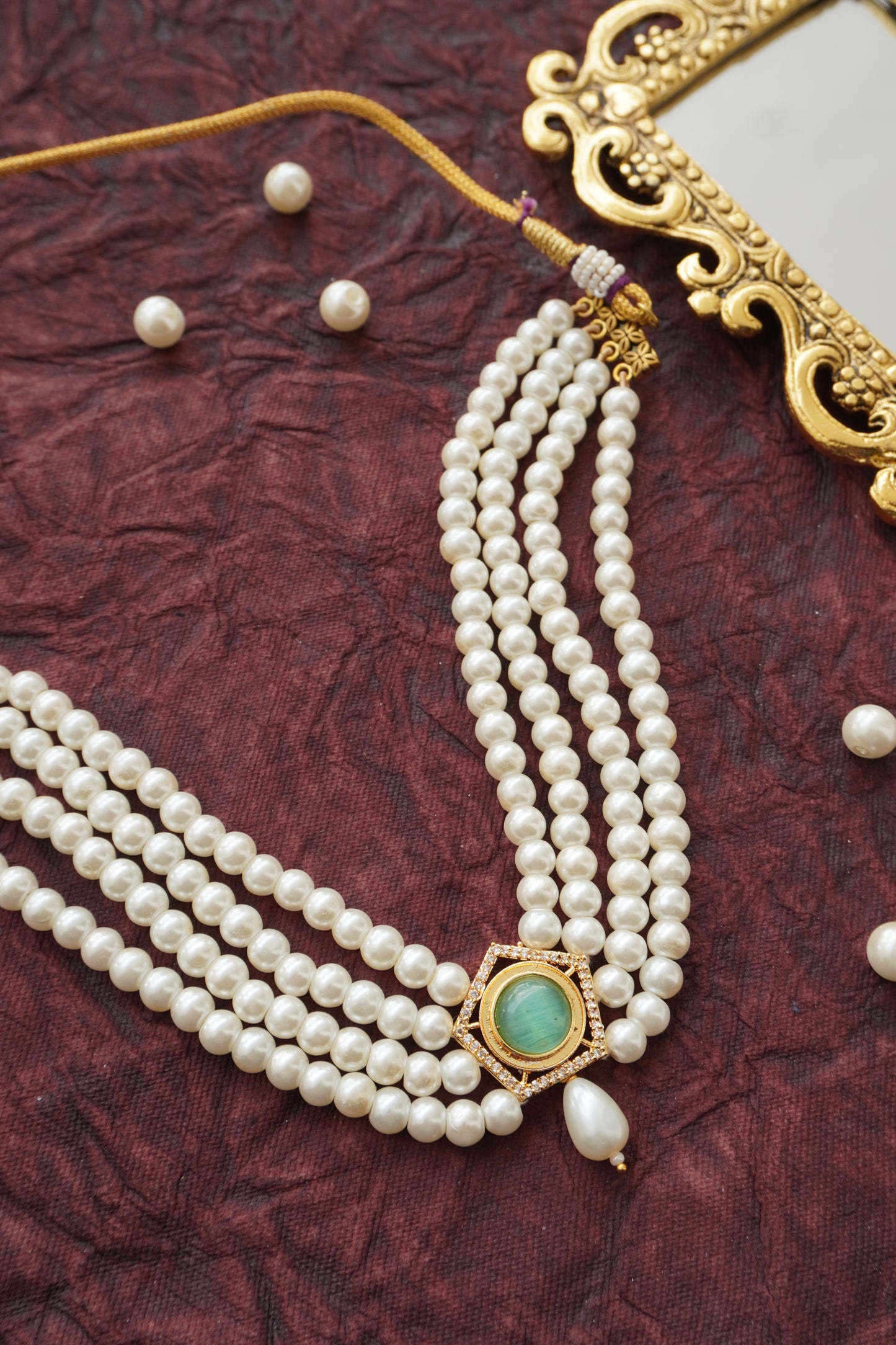 Ratnakshi Perals and stones  Necklace