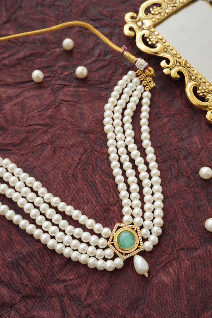 Ratnakshi Perals and stones  Necklace