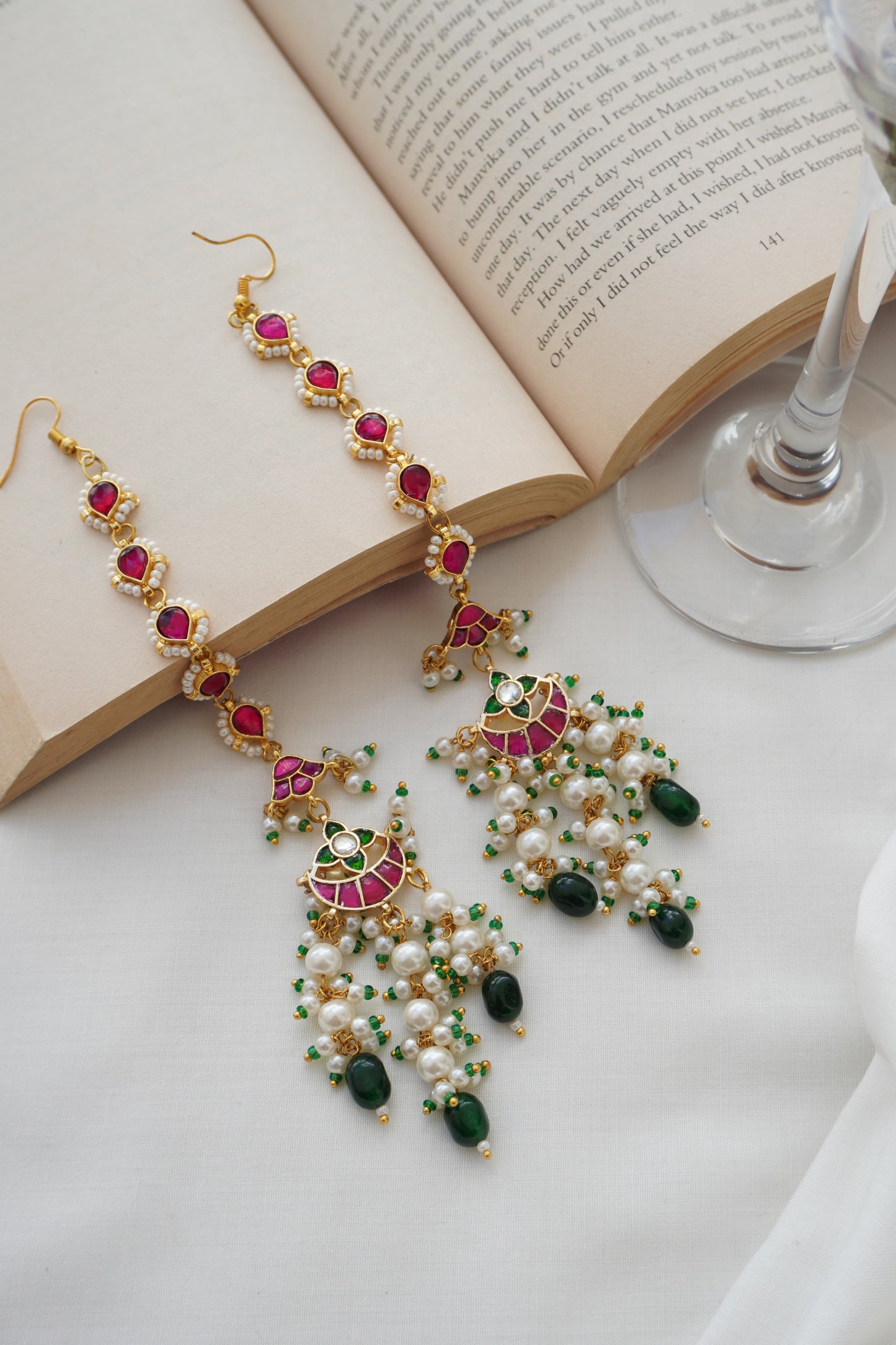 Kanak Kundan and Pearls Earrings