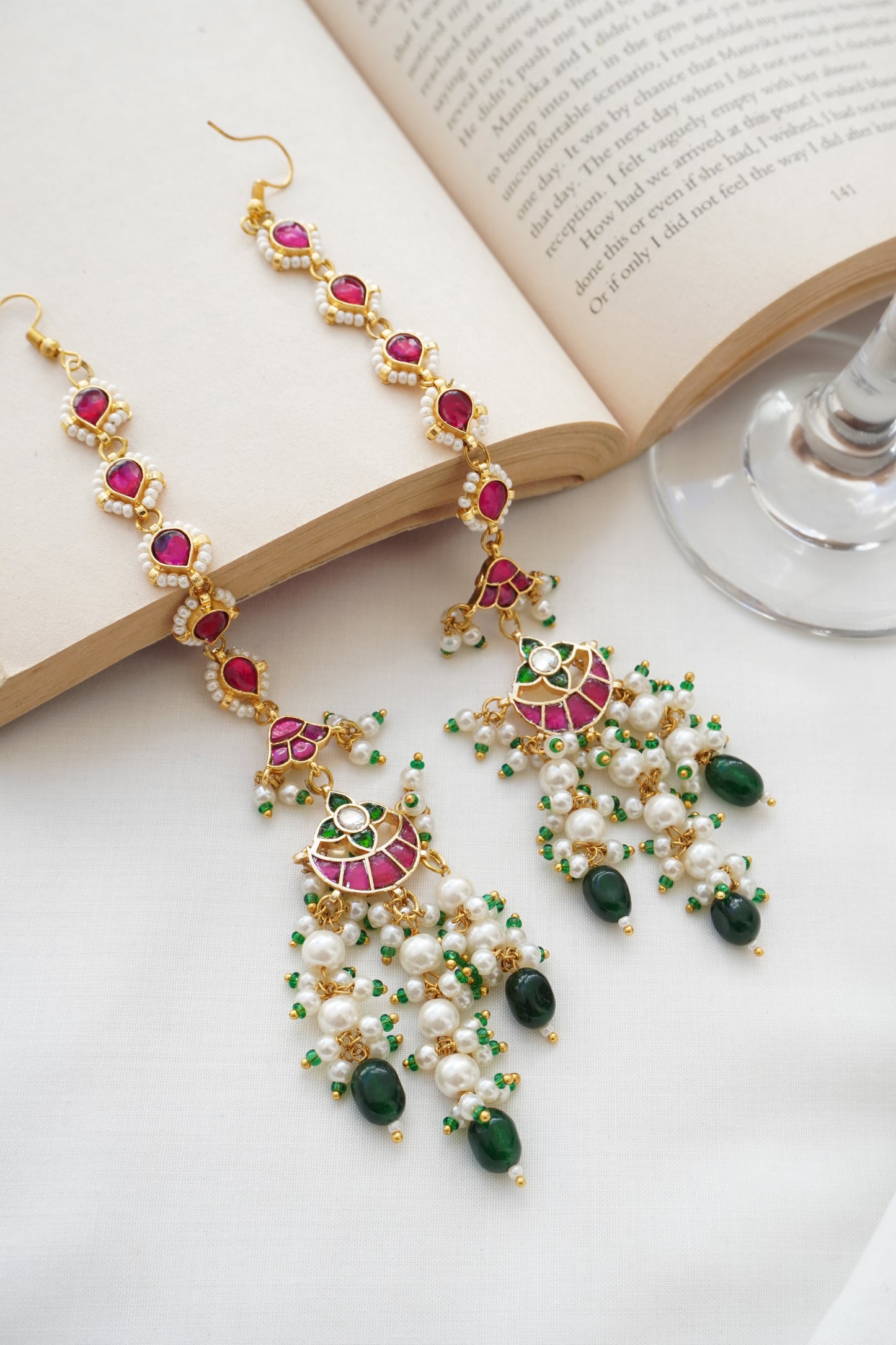 Kanak Kundan and Pearls Earrings