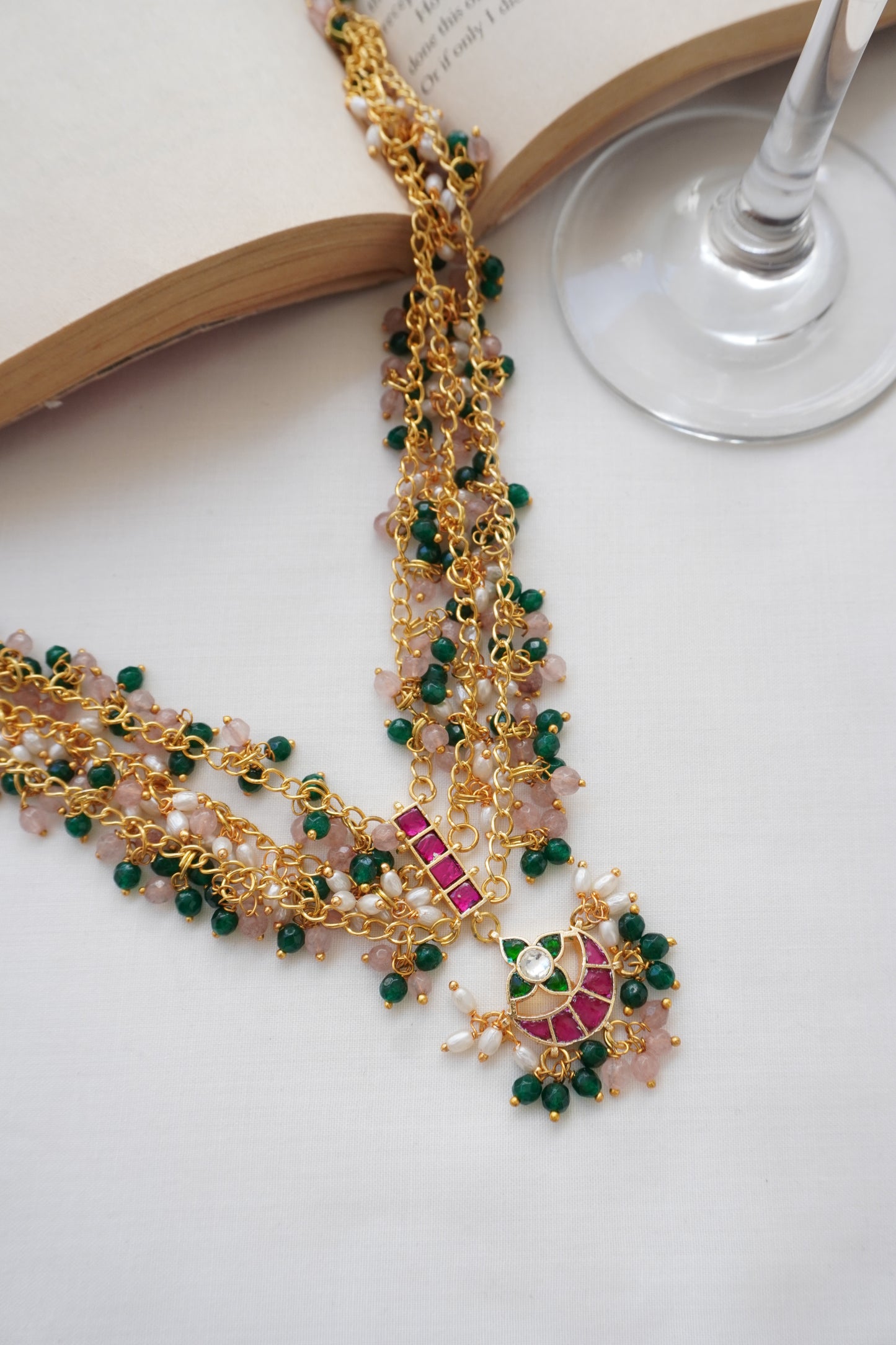 Aabhushanika Kundan and Stones Necklace