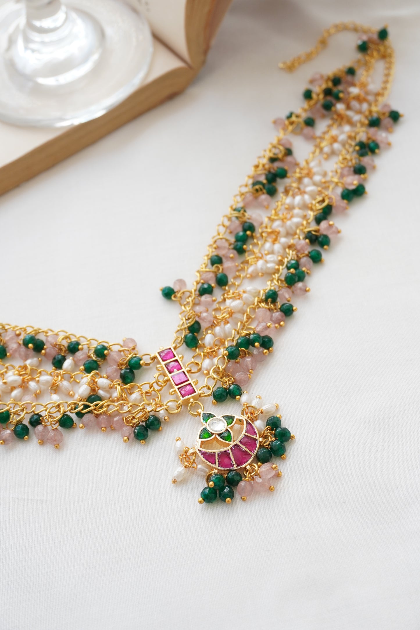 Aabhushanika Kundan and Stones Necklace