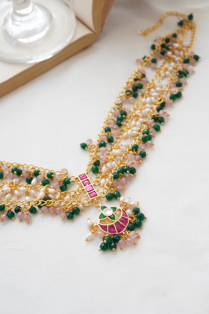 Aabhushanika Kundan and Stones Necklace