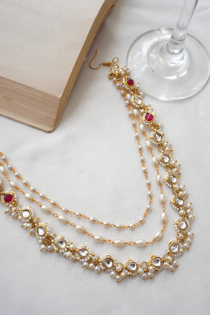 Samaira Kundan and Perals Hair Accessory