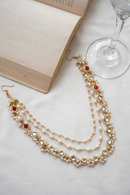 Samaira Kundan and Perals Hair Accessory