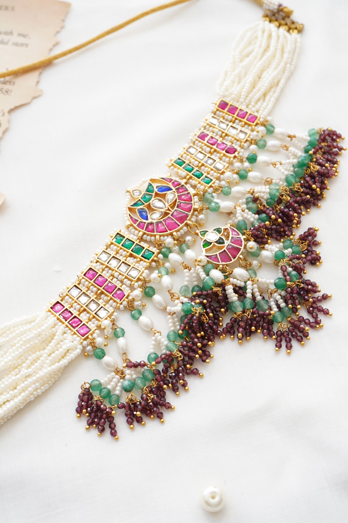 Gulzar Kundan and Pearls Necklace
