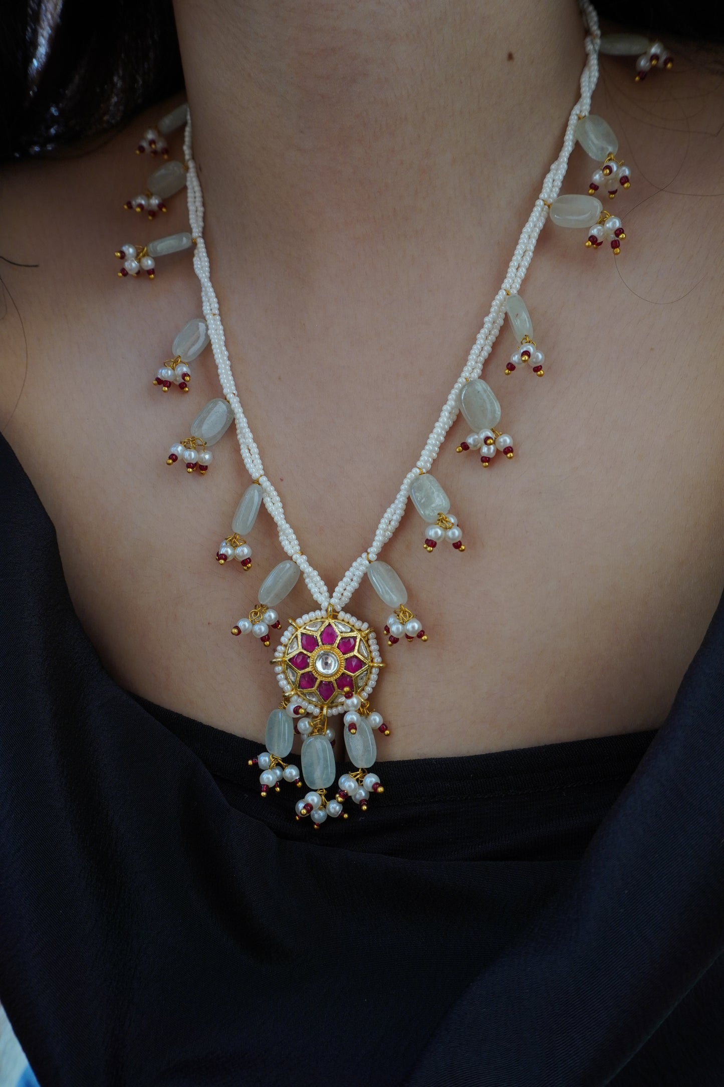 Advika Kundan and Stones necklace