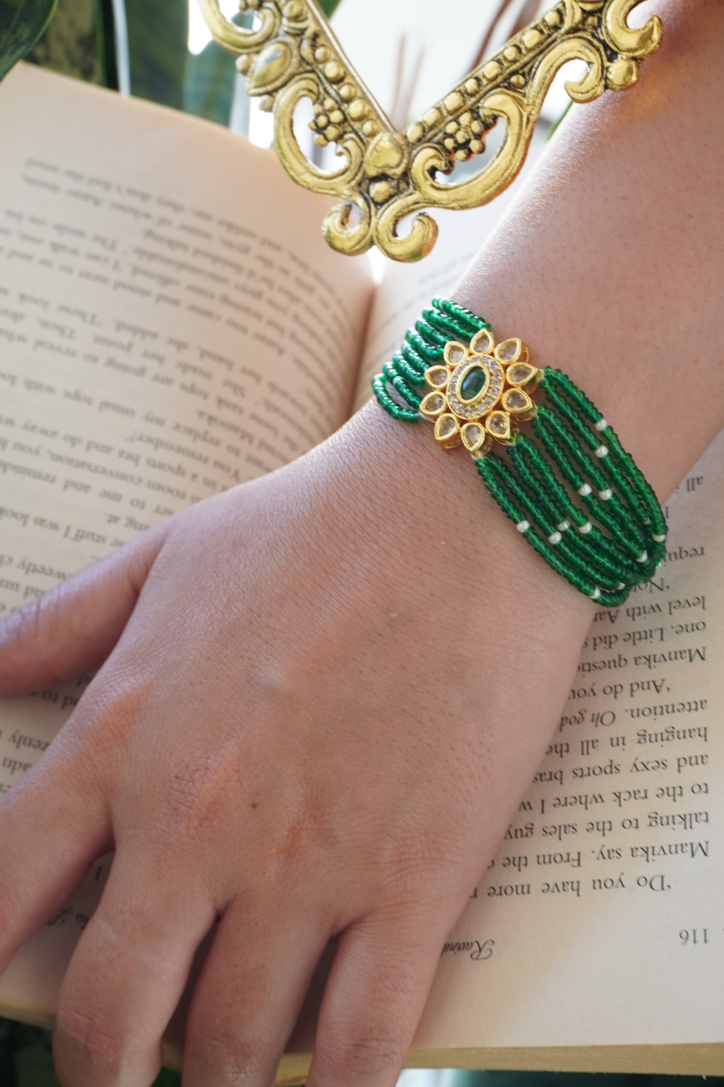 Pavitra Kundan and Stones Bracelet