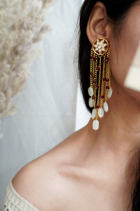 Elora Mint Kundan Earings