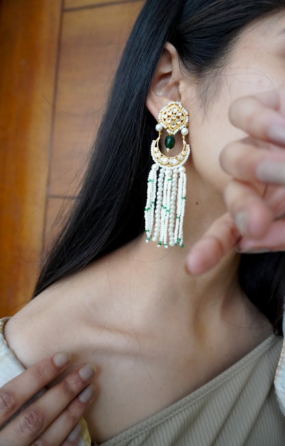 Elowen Kundan and Pearl Earrings