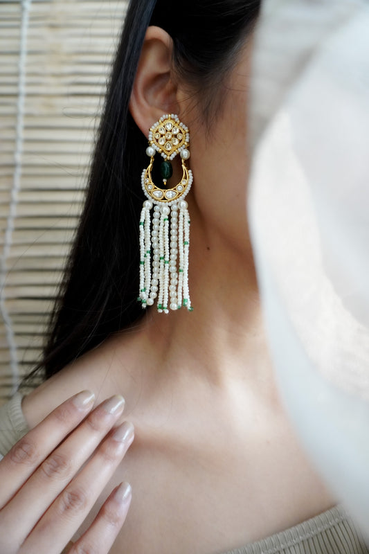 Elowen Kundan and Pearl Earrings
