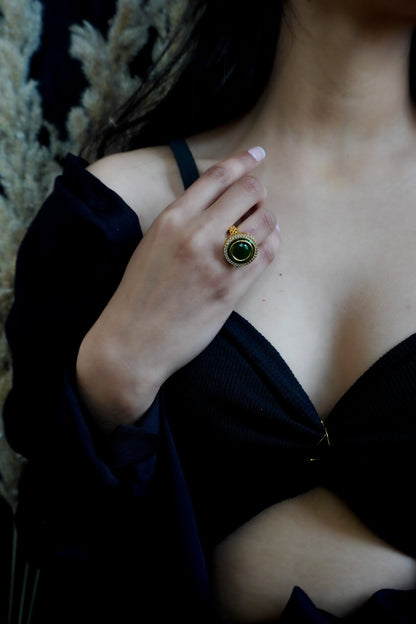 Jasmine Green Stone Ring