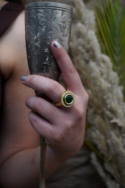 Jasmine Green Stone Ring