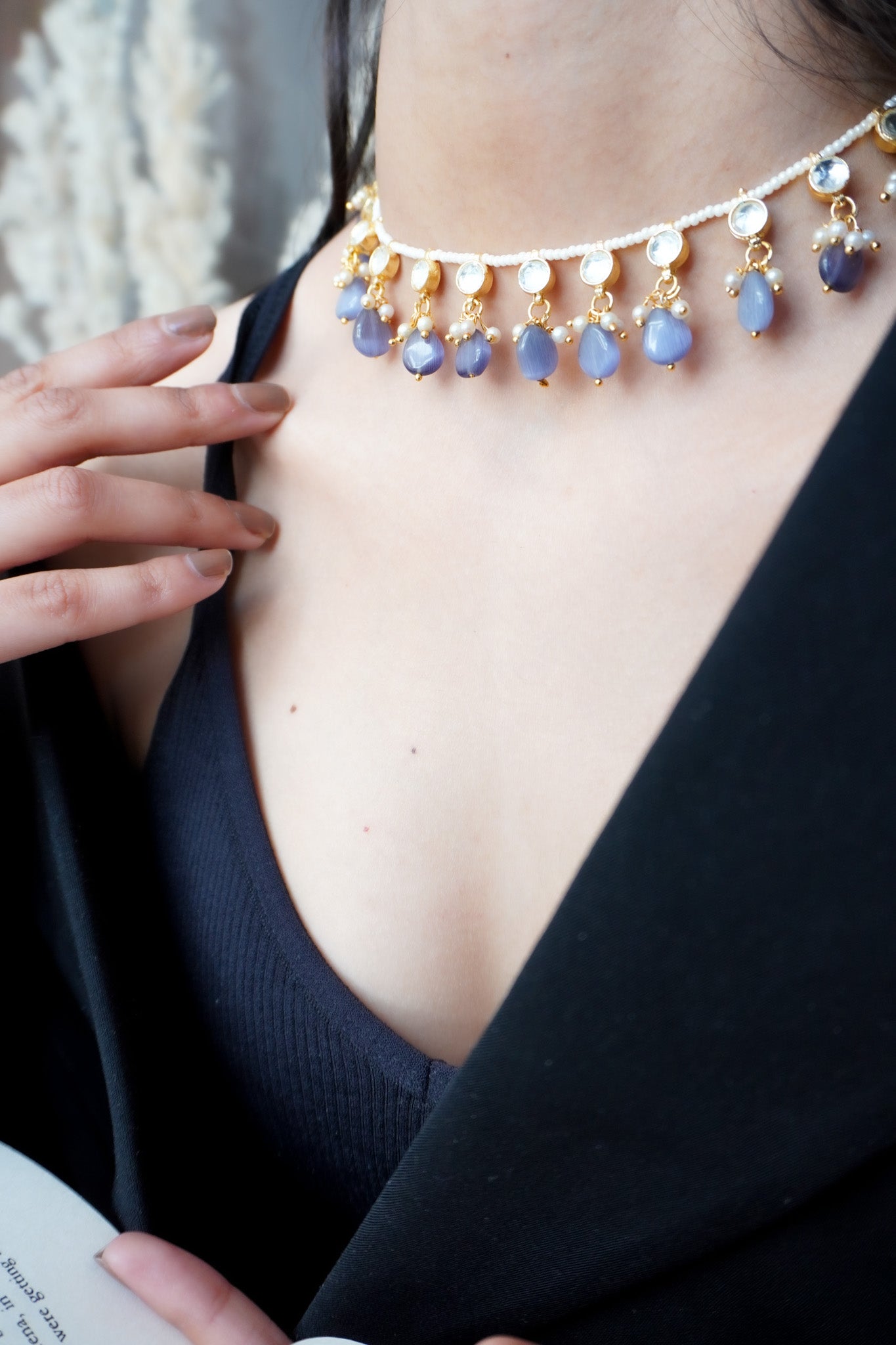 Lavanya Kundan and Pearls Necklace